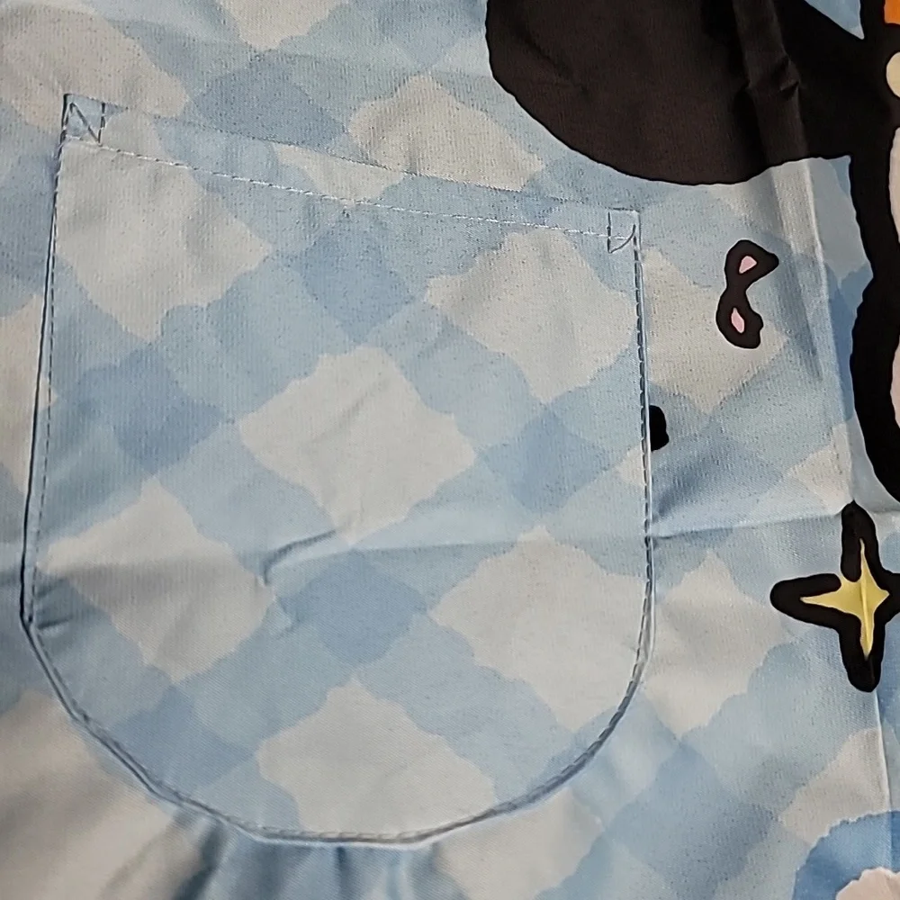 PuppyCake Blue Tie Apron With Two Front Pockets